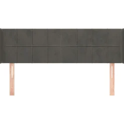 Wezgłowie Szary 147 x 16 x 78/88 cm Aksamit vidaXL