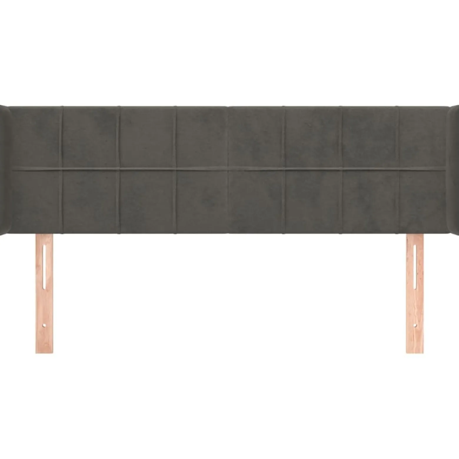 Wezgłowie Szary 147 x 16 x 78/88 cm Aksamit vidaXL