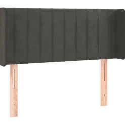 Wezgłowie Szary 103 x 16 x 78/88 cm Aksamit vidaXL