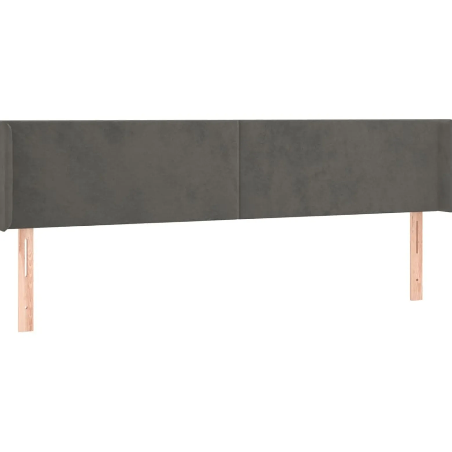 Wezgłowie Szary 183 x 16 x 78/88 cm Aksamit vidaXL