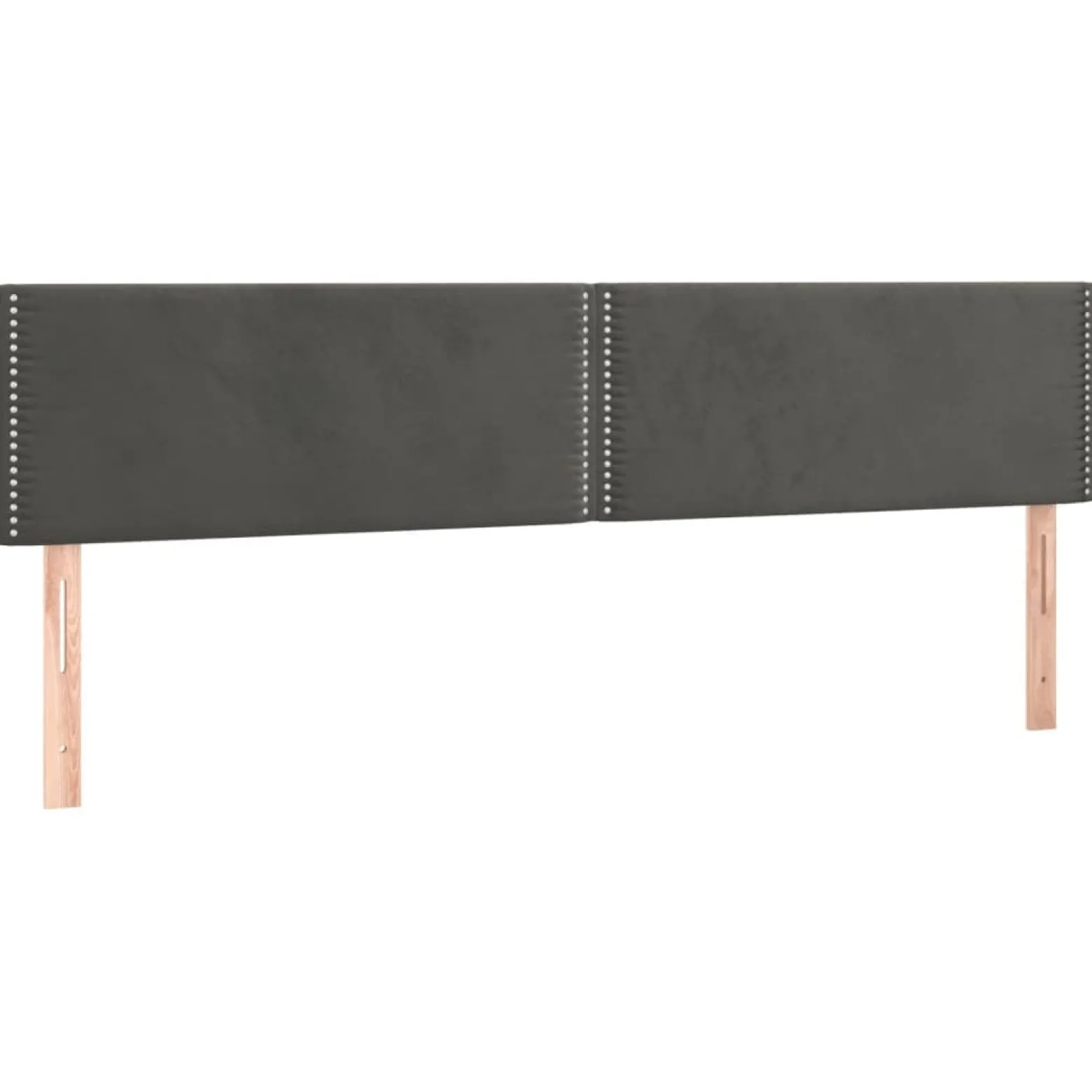 Wezgłowie Szary 200 x 5 x 78/88 cm Aksamit vidaXL