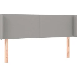 Wezgłowie Szary 147 x 16 x 78/88 cm Tkanina vidaXL
