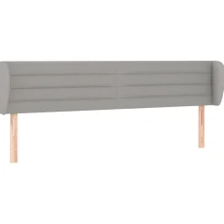 Wezgłowie Szary 163 x 23 x 78/88 cm Tkanina vidaXL