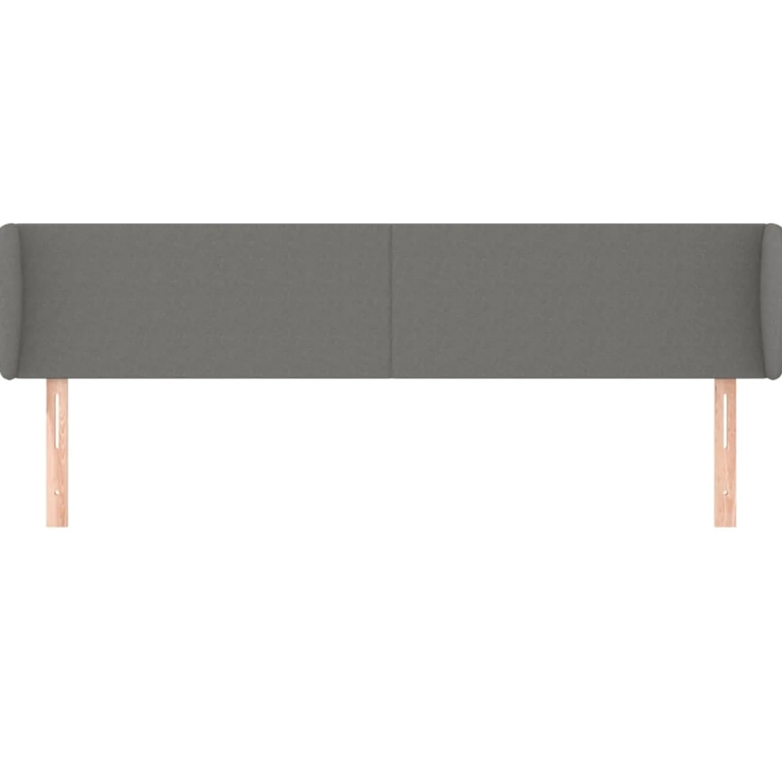 Wezgłowie Szary 203 x 16 x 78/88 cm Tkanina vidaXL