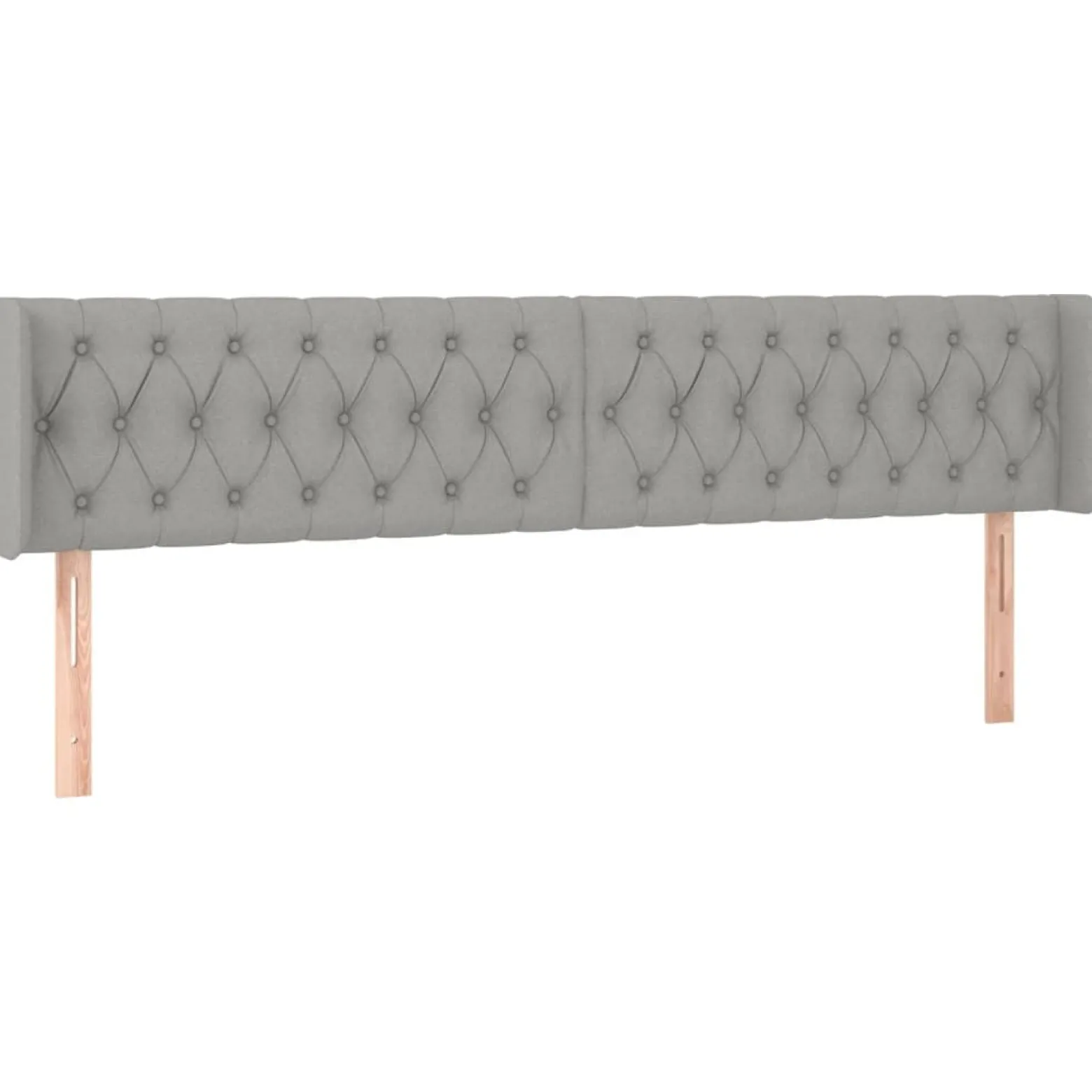 Wezgłowie Szary 203 x 16 x 78/88 cm Tkanina vidaXL