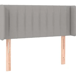 Wezgłowie Szary 93 x 16 x 78/88 cm Tkanina vidaXL