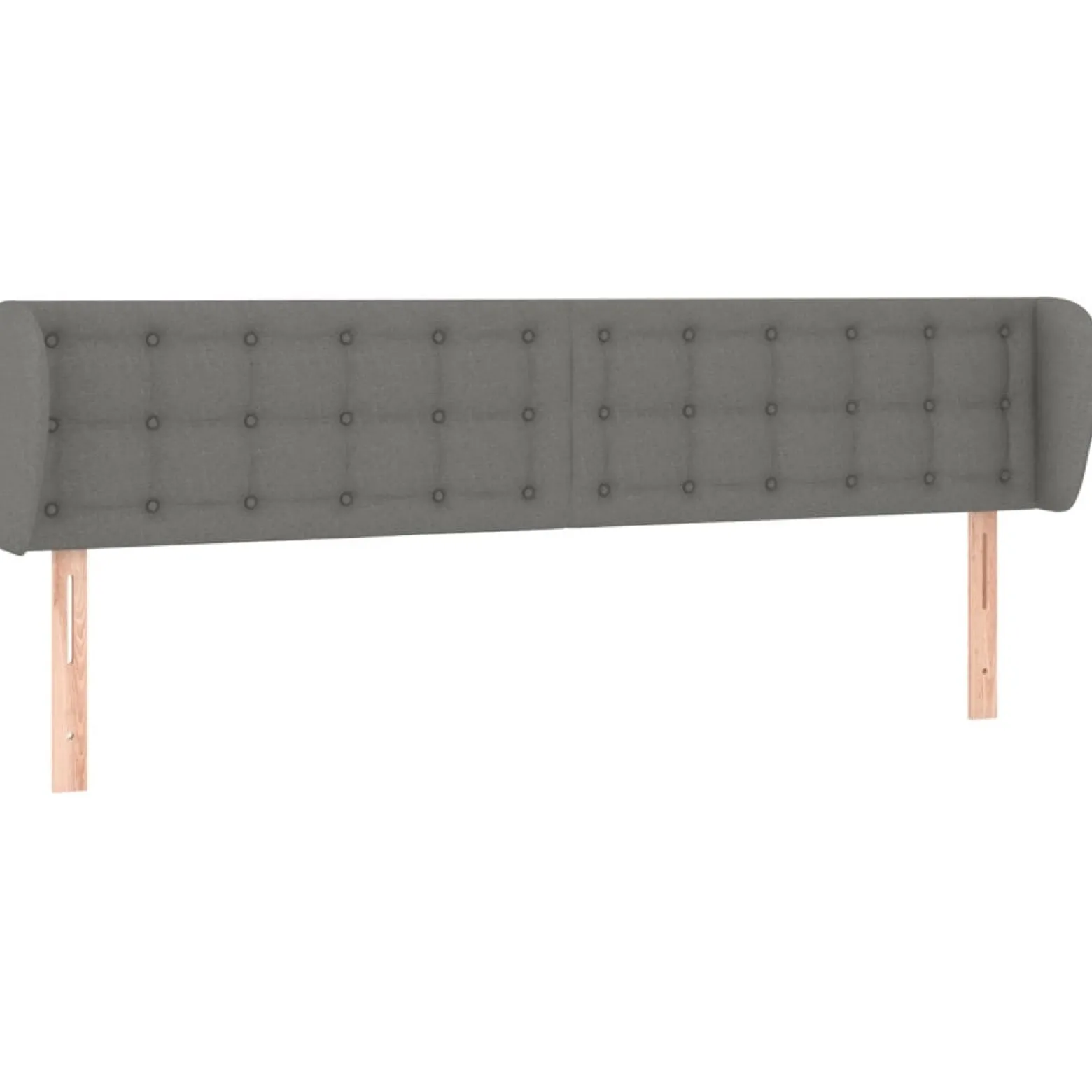 Wezgłowie Szary 163 x 23 x 78/88 cm Tkanina vidaXL
