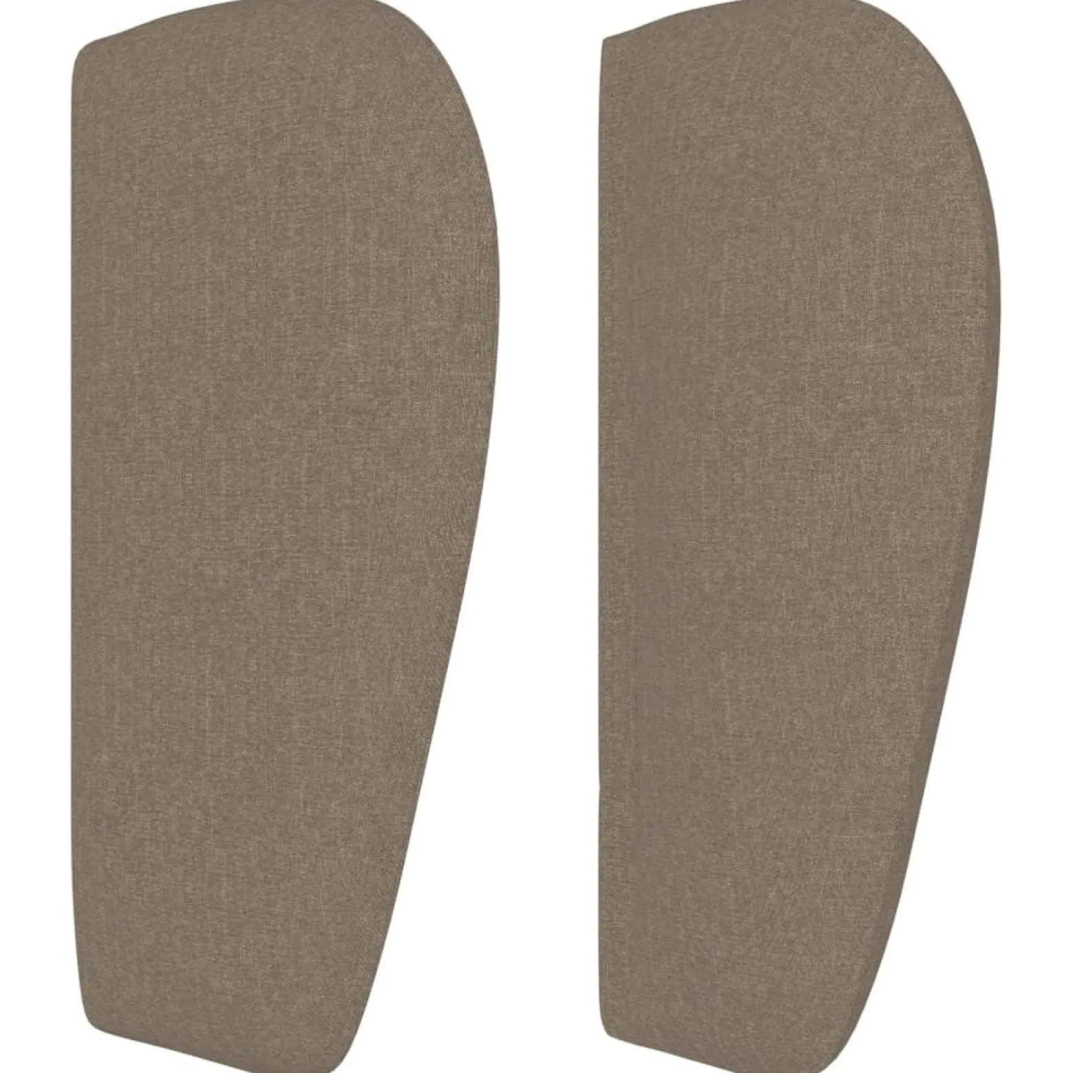 Wezgłowie Taupe 183 x 23 x 78/88 cm Tkanina vidaXL