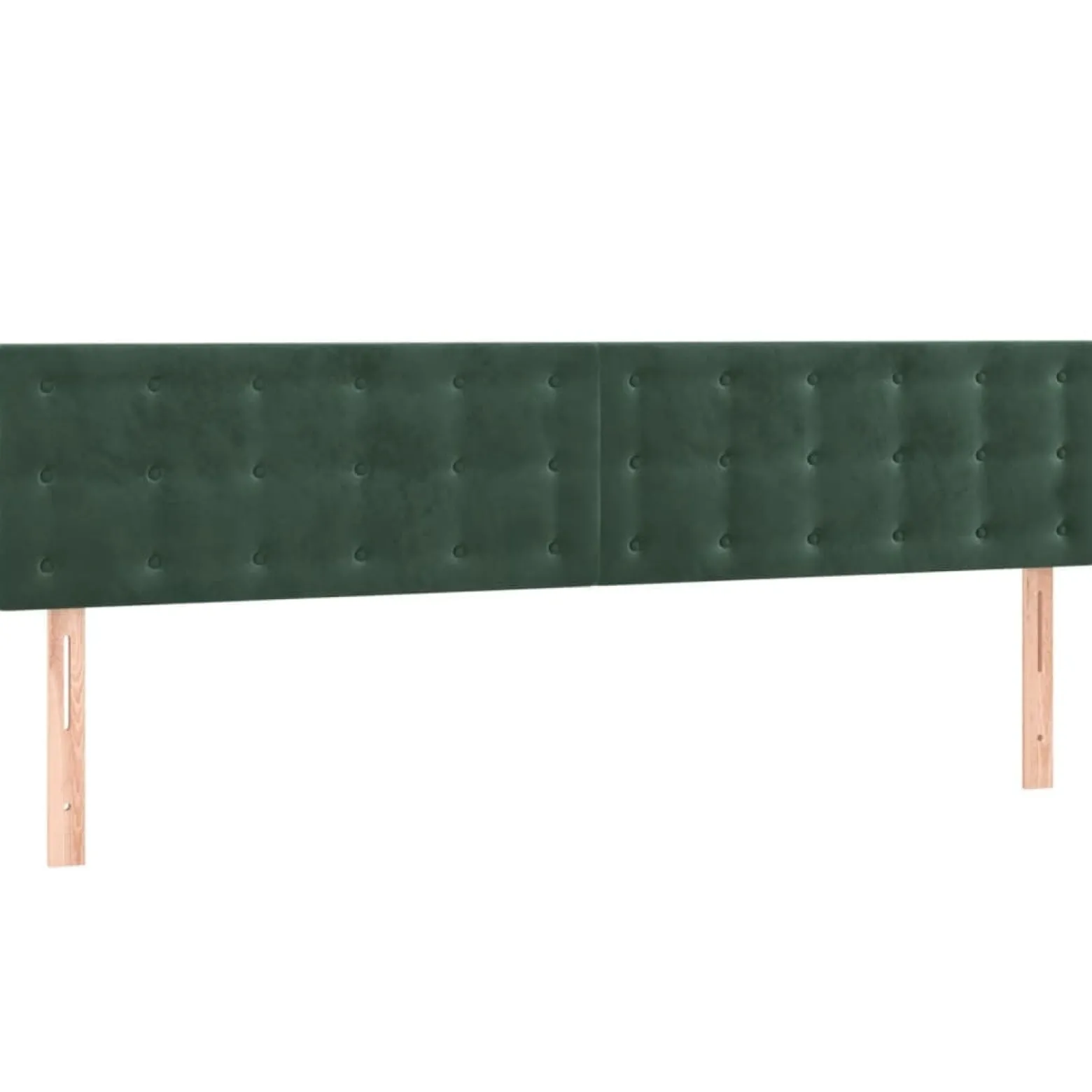 Wezgłowie Zielony 200 cm Aksamit Low vidaXL