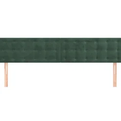 Wezgłowie Zielony 200 cm Aksamit Low vidaXL