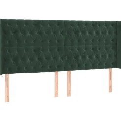 Wezgłowie Zielony 183 x 16 x 118/128 cm Aksamit vidaXL