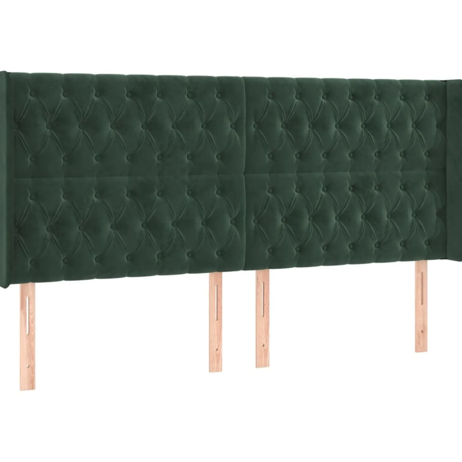 Wezgłowie Zielony 183 x 16 x 118/128 cm Aksamit vidaXL
