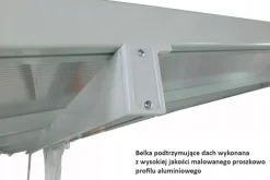 Wiata Hardmaister Ogrodowa ATLANTA 3x5m Poliwęglan Przyścienna Biała 1 szt