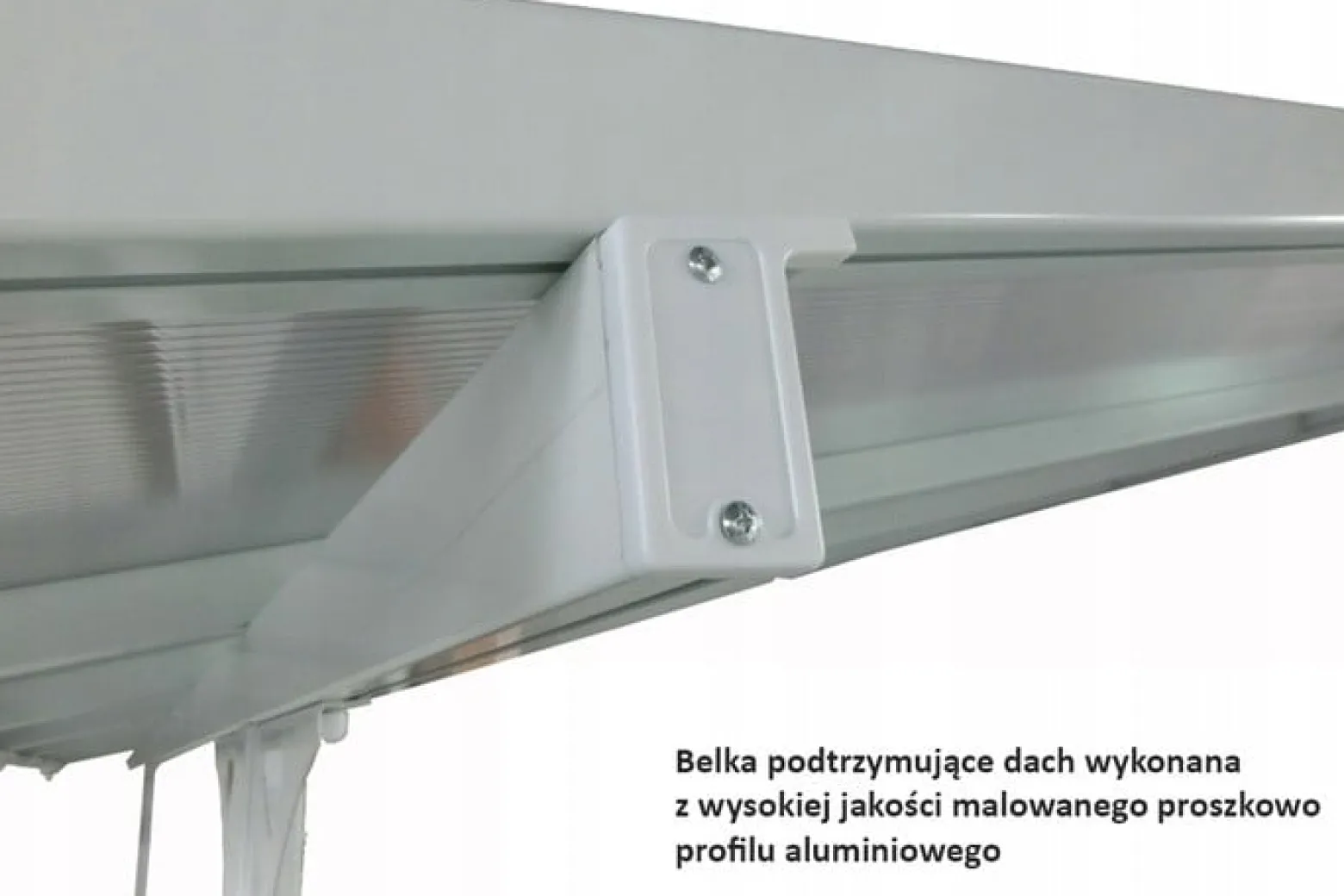 Wiata Hardmaister Ogrodowa ATLANTA 3x5m Poliwęglan Przyścienna Biała 1 szt