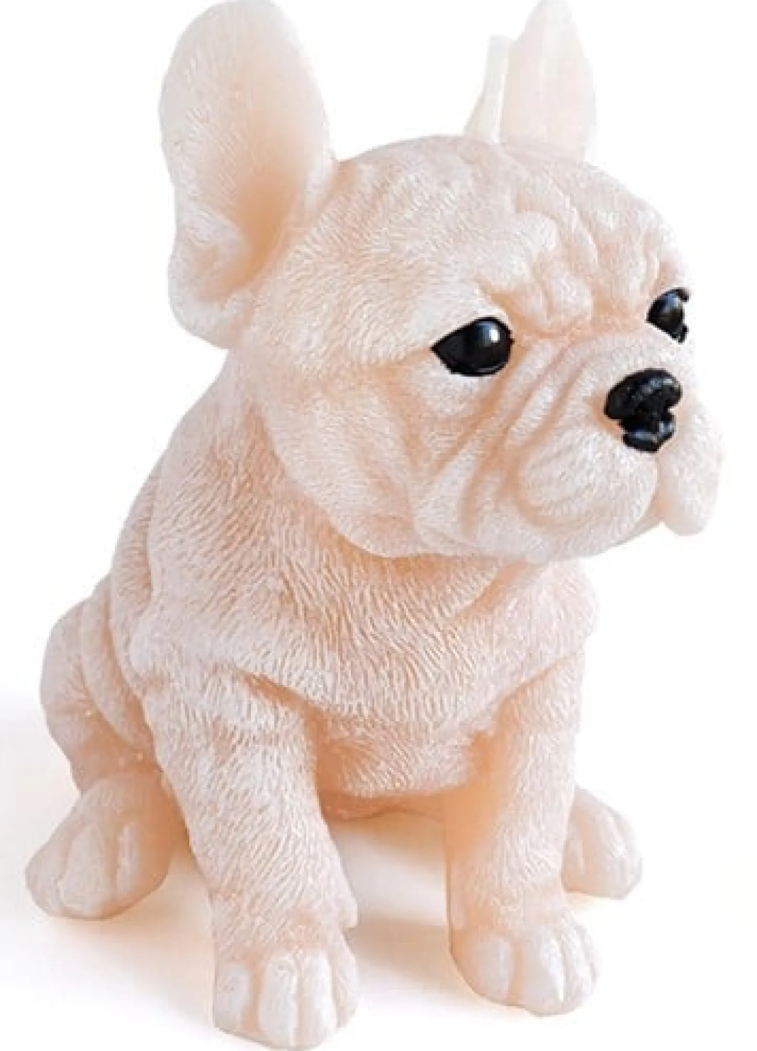 Świeca Figurka ANIMALS PIES BULDOG 11,5x15cm kremowa parafinowa
