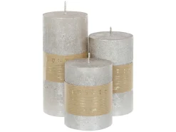 Świeca Rustic Metallic 9 cm złota