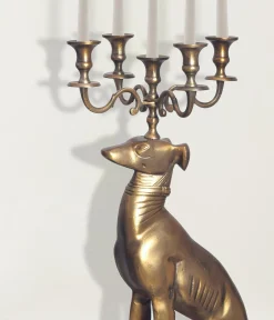 Świecznik Chartreux Złoty Aluminium 69 cm 5-ramienny Stojak na Świece
