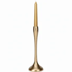 Świecznik Metalowy Pojedynczy Na Świecę Świeczki Świąteczny Glamour 25,5 Cm