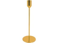Świecznik na świecę szpicę metalowy 22,5 cm złoty
