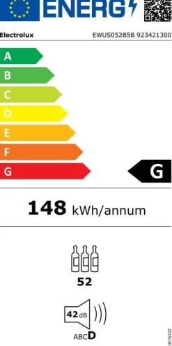 Winiarka Electrolux EWUS052B5B do chłodzenia wina czarna