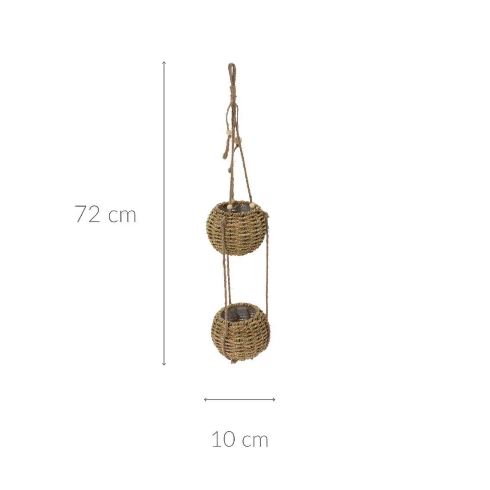 Wisząca doniczka na dwa kwiaty, 72 cm
