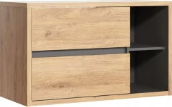 Wisząca szafka łazienkowa 100CM DEVON 823 GRAFIT z umywalką