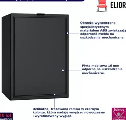 Wisząca szafka łazienkowa czarny groszek - Tivro