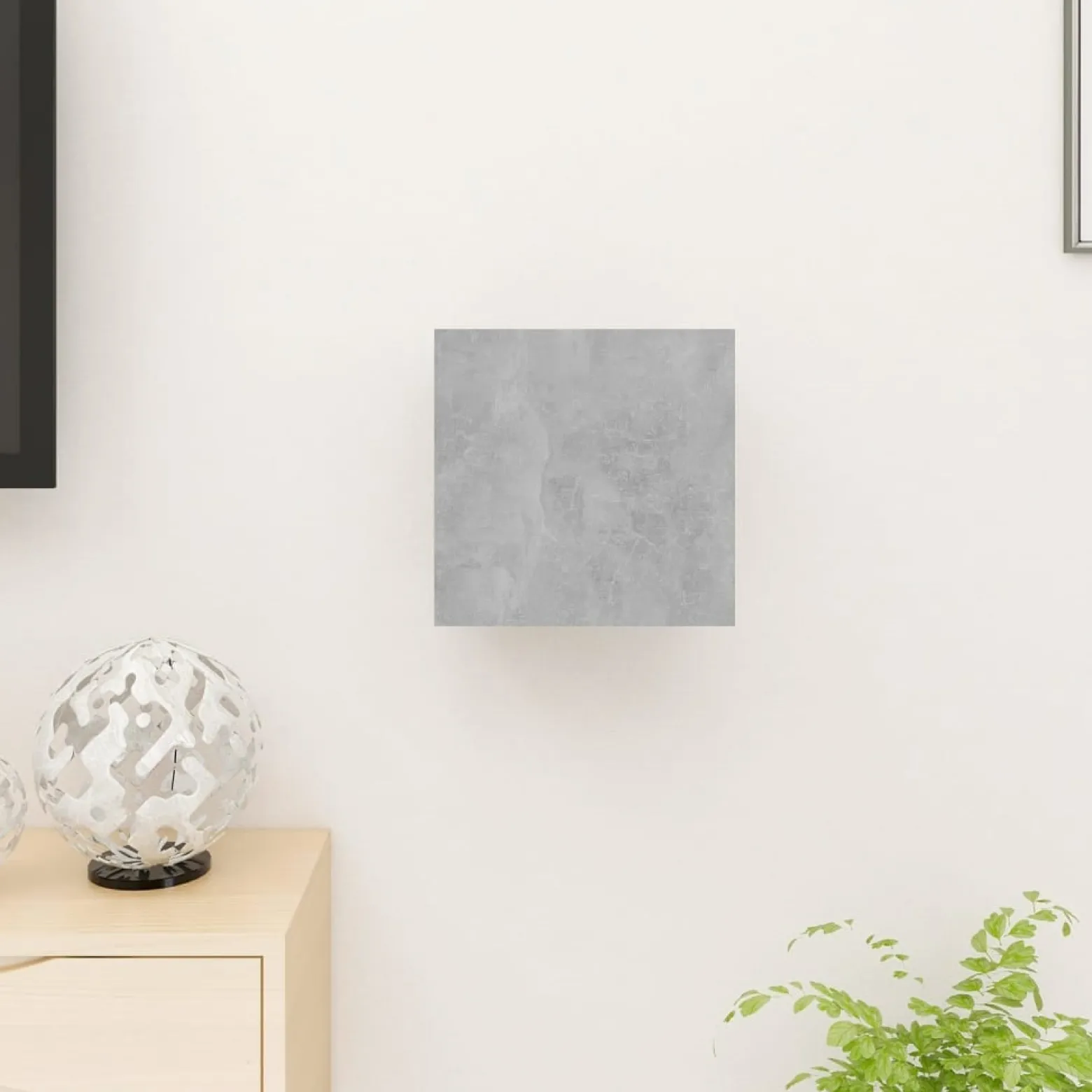 Wisząca szafka telewizyjna szarość betonu 30.5x30x30 cm