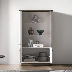 Witryna na książki 92 cm VILANO do salonu kaszmir
