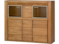 Witryna Velvet-48 161 cm z 5 drzwiami bufet z barkiem dąb rustical