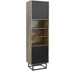 Witryna 175cm Loft ONE FURNITURE Laminat Brąz Rustrykalny