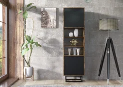 Witryna 175cm Loft ONE FURNITURE Laminat Brąz Rustrykalny