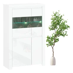 Witryna Dwudrzwiowa do Salonu FLARE 98 cm Biały połysk