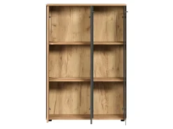 Witryna Esteban 90 cm z 3 drzwiami dąb evok