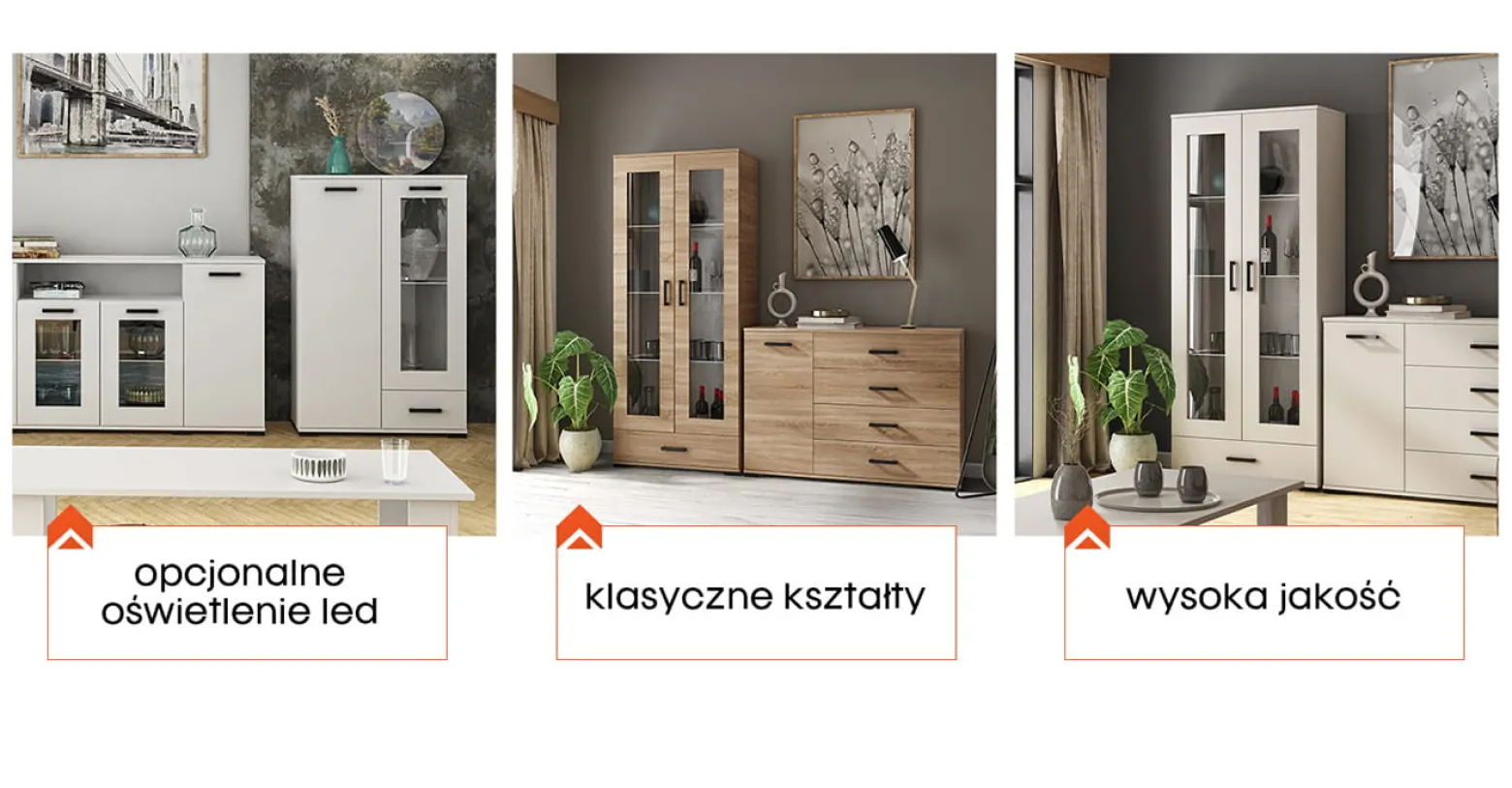 Witryna Felix 4 czarna z przeszklonym frontem