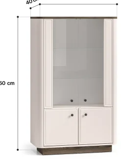 Witryna na książki 92 cm VILANO do salonu kaszmir