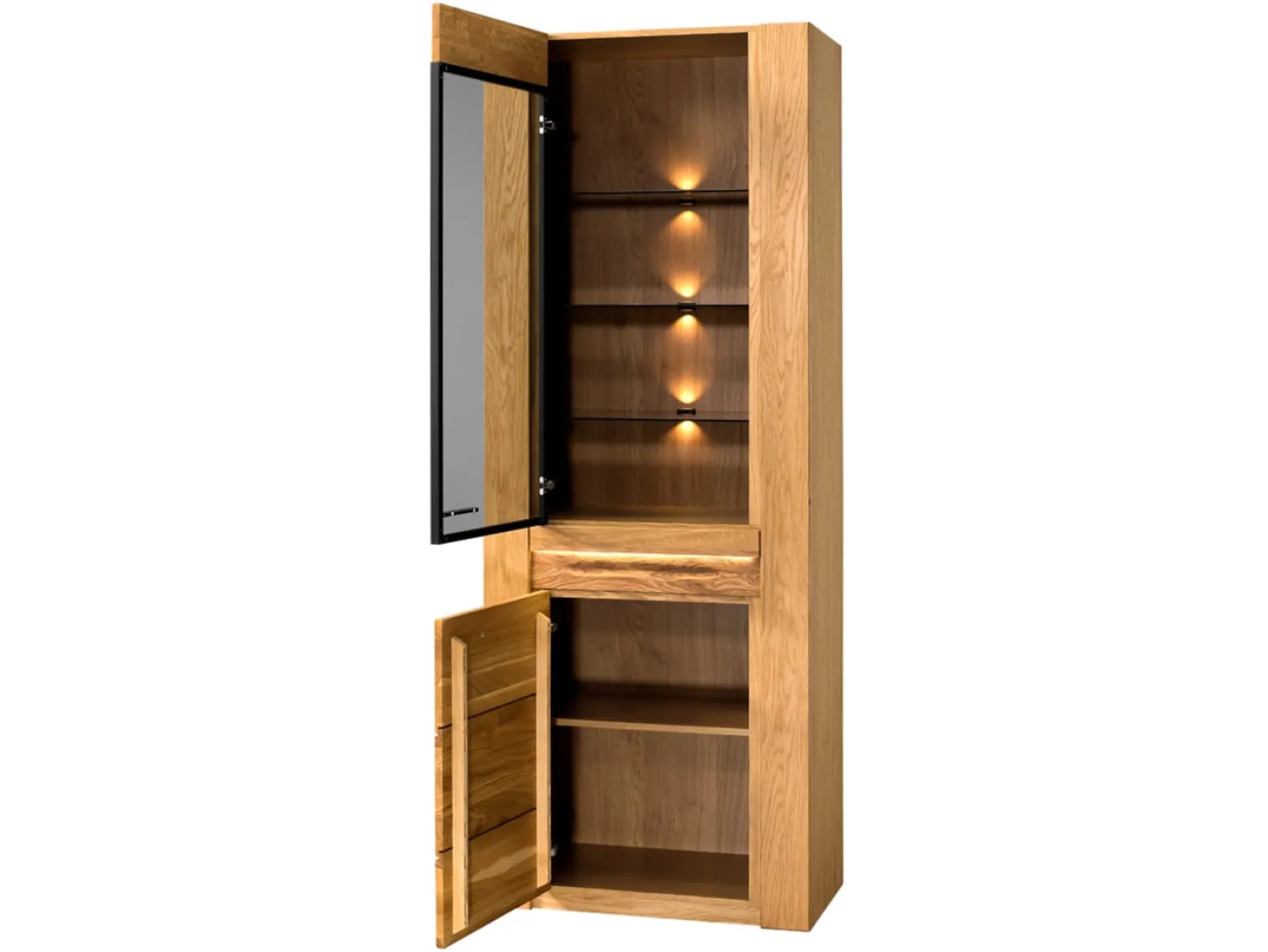 Witryna Velvet-10 75 cm z drzwiami lewostronna dąb natura