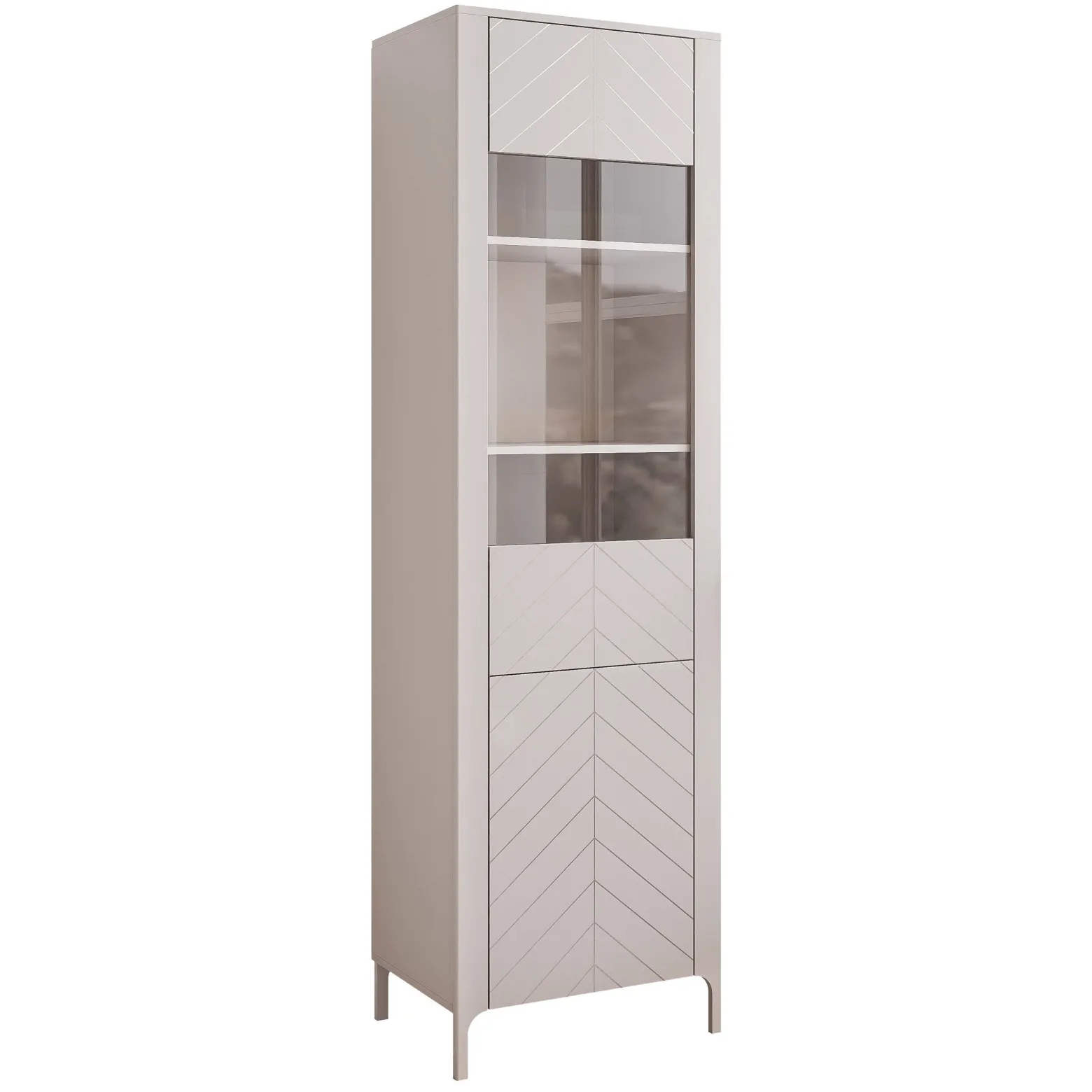 Witryna wąska wysoka LORIEN 60 cm kaszmir