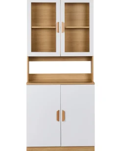 Witryna ze szklaną gablotą CYGNET 80 cm Biały