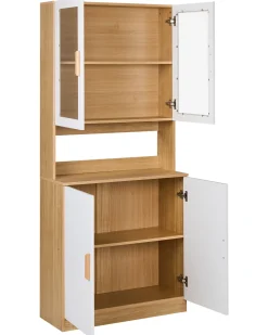 Witryna ze szklaną gablotą CYGNET 80 cm Biały