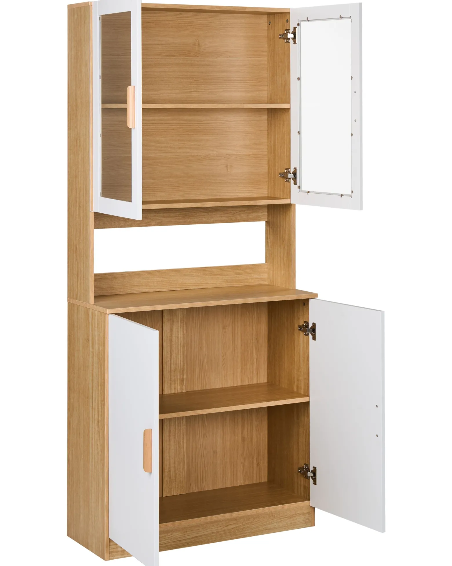 Witryna ze szklaną gablotą CYGNET 80 cm Biały