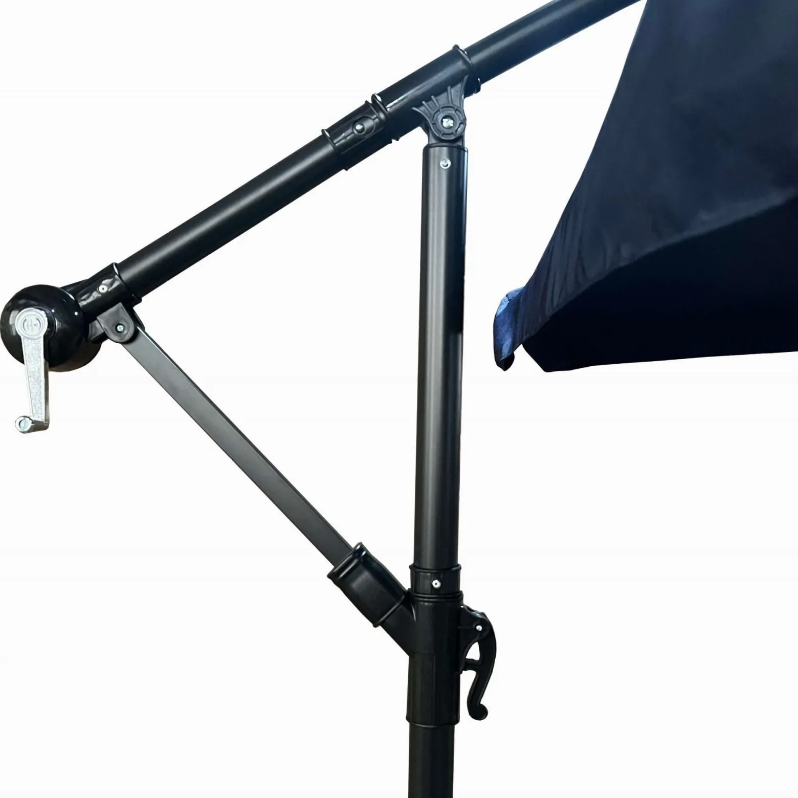 Wodoodporny parasol ogrodowy CYNIA granatowy 300x300x245 cm