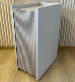 Wąski stolik nocny NARROW ryfle kaszmir półki szafka nocna szerokość 25cm