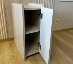 Wąski stolik nocny NARROW ryfle kaszmir półki szafka nocna szerokość 25cm