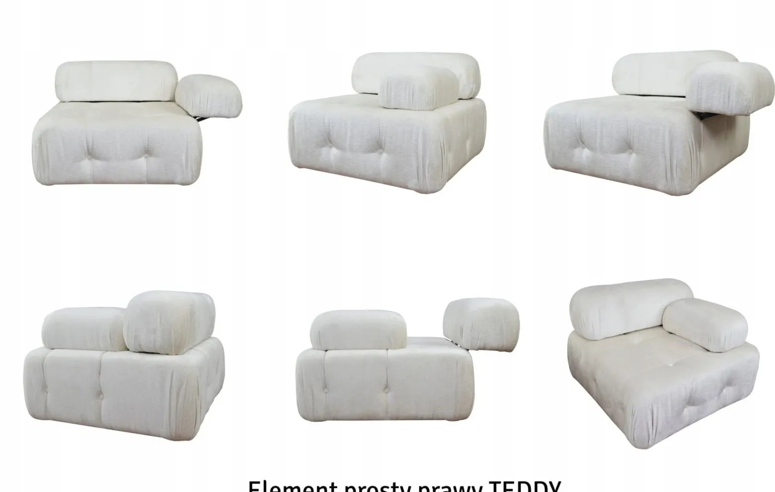 Wygodna Gustowna Sofa Modułowa Teddy 190 Cm - Możliwe Konfiguracje