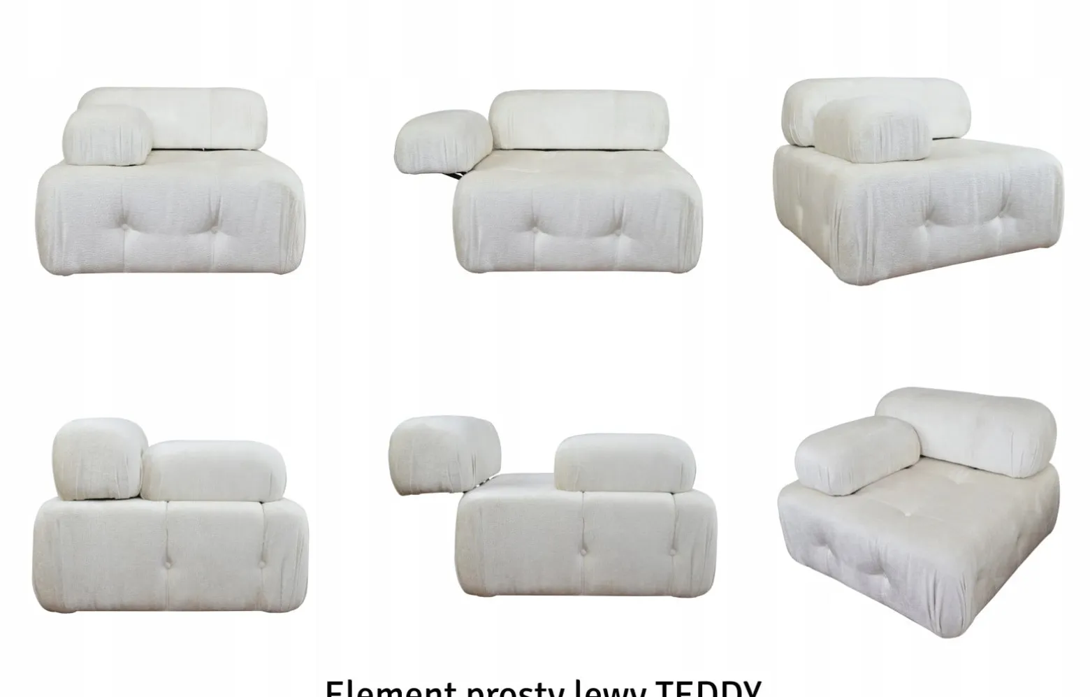 Wygodna Gustowna Sofa Modułowa Teddy 190 Cm - Możliwe Konfiguracje