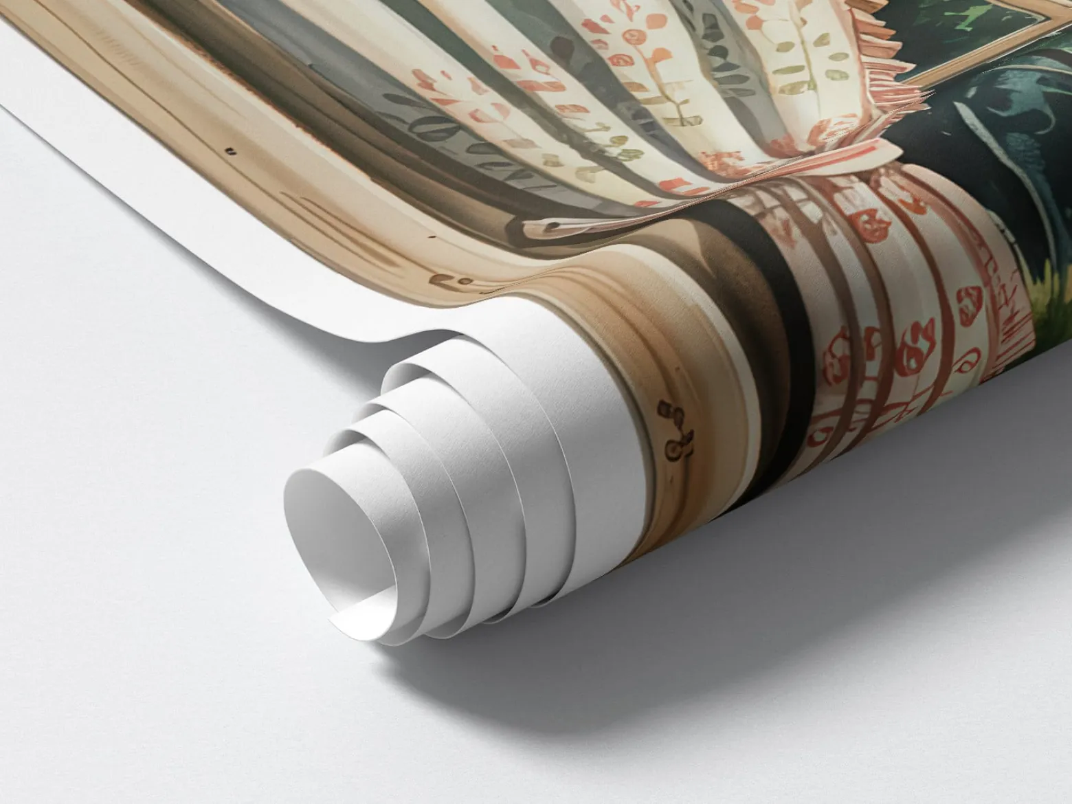 Wyrwa w ścianie sielskie okno naklejka dziura 3D 78x80