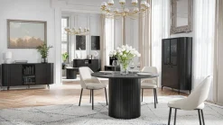 Wysoka witryna ZAMA 1 w kolorze czarny mat