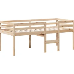 Wysokie łóżko z dachem 80x200 cm lite drewno sosnowe