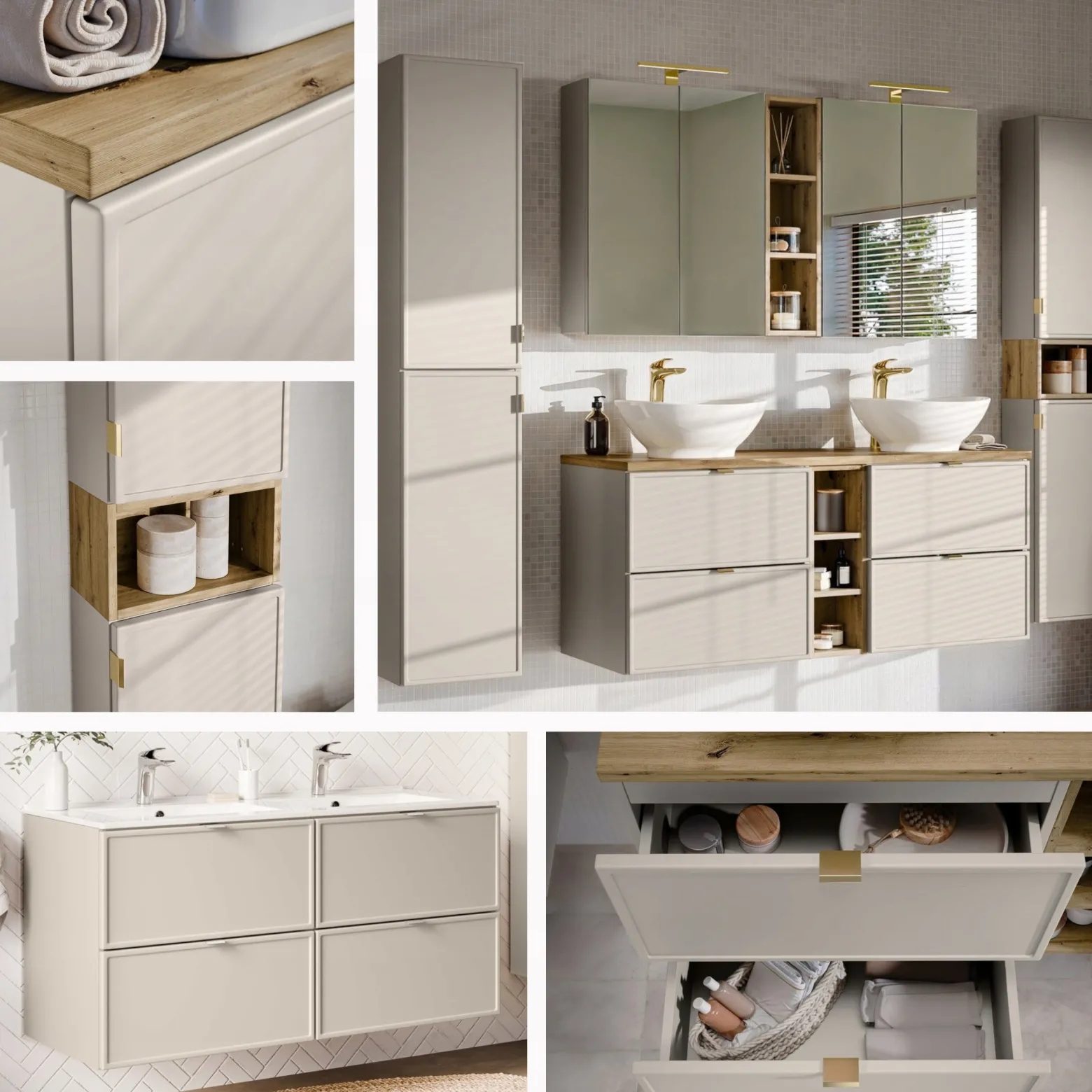 Wysoki KASZMIROWY słupek łazienkowy BELLA CASHMERE 80-35-1D